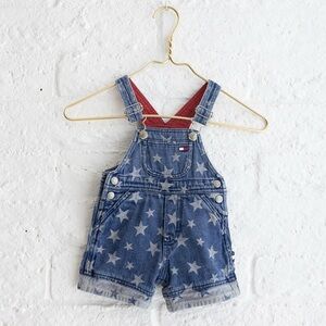 Tommy Hilfiger Denim Blue and White Stars Overalls - Size 3-6 months